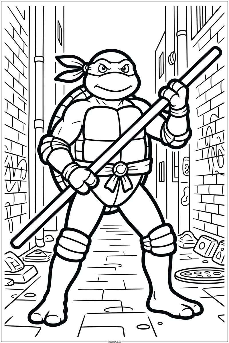 Donatello with Bo Staff