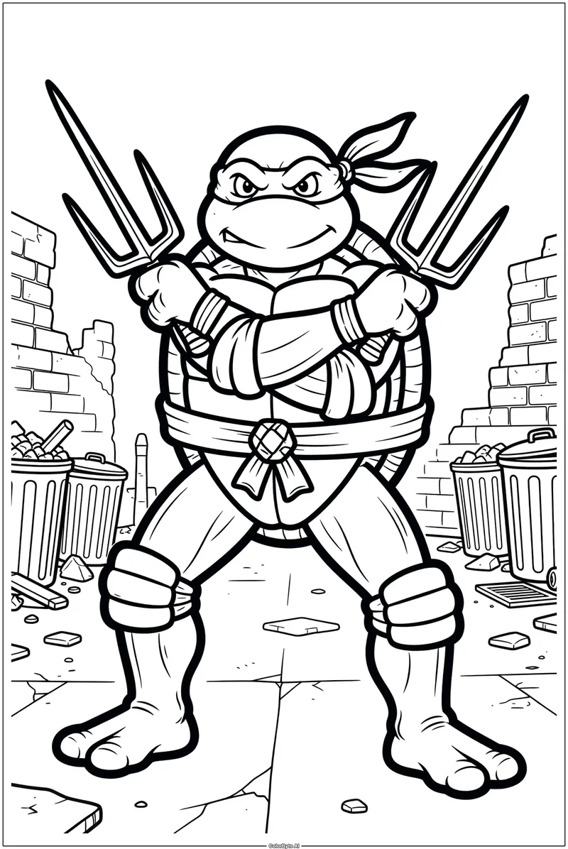 Raphael with His Sai