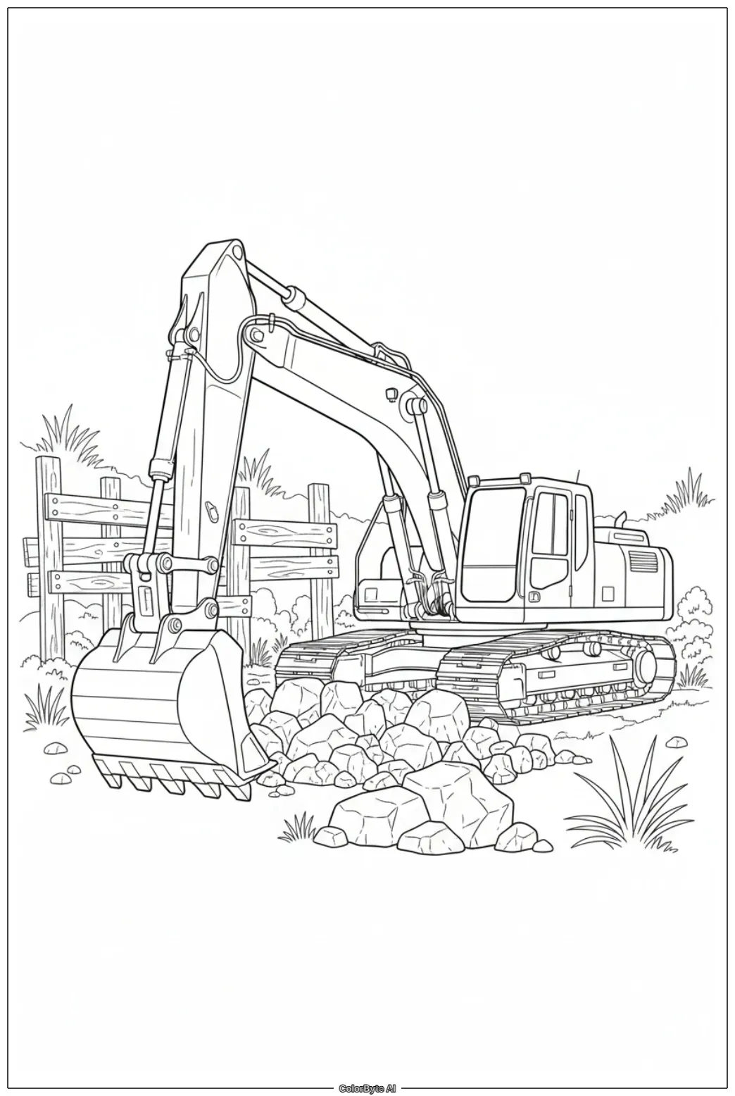 Working Excavator