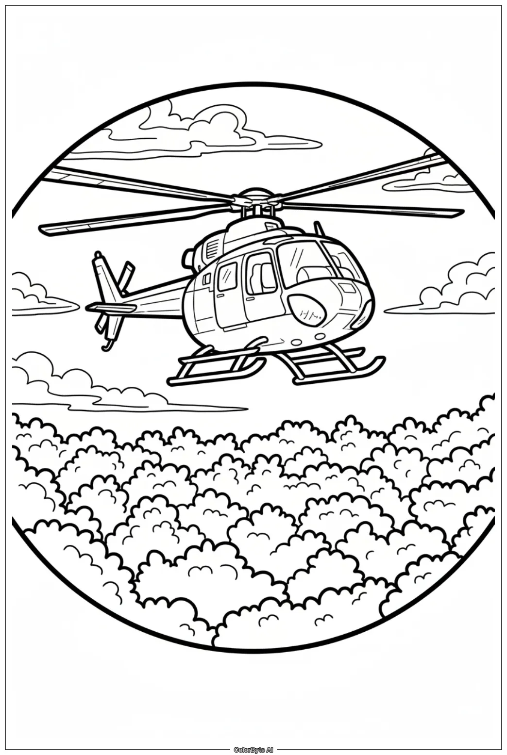 Flying Helicopter